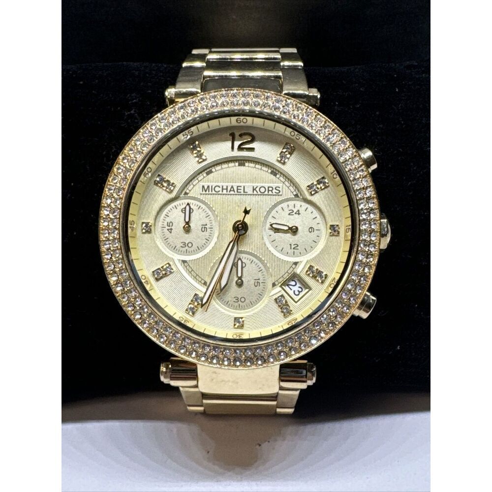 Michael Kors Parker MK5354 Women's Gold Stainless Steel Analog Dial Watch JNA222